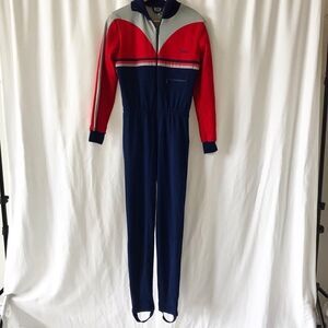Vintage Terinit zip up bodysuit with stirrups 12